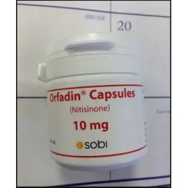 Изображение препарта из Германии: Орфадин Orfadin 10 мг/ 60 капсул